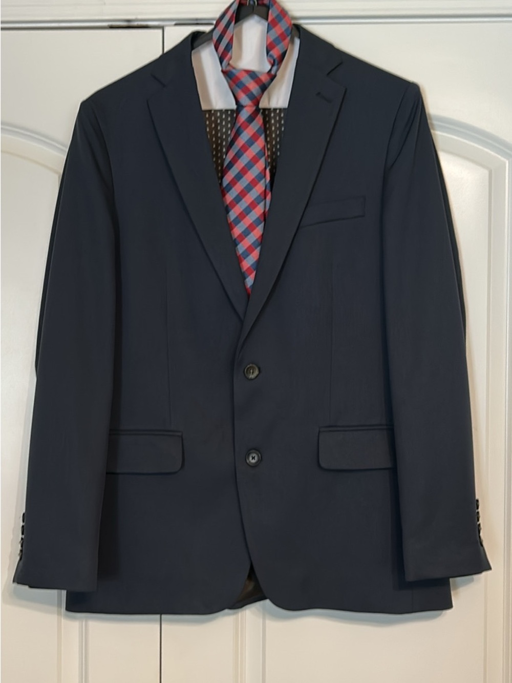 Haggar Men's Dark Navy Two-Button Suit Jacket